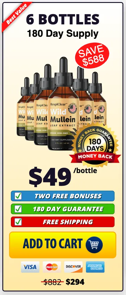 RespiClear 6 bottles pricing
